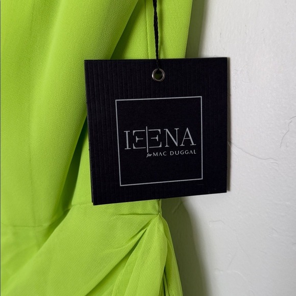 Mac Duggal Ieena 56005 Strapless Drape Bodycon Mini Dress Lime Size 6 NWT - Picture 4 of 7